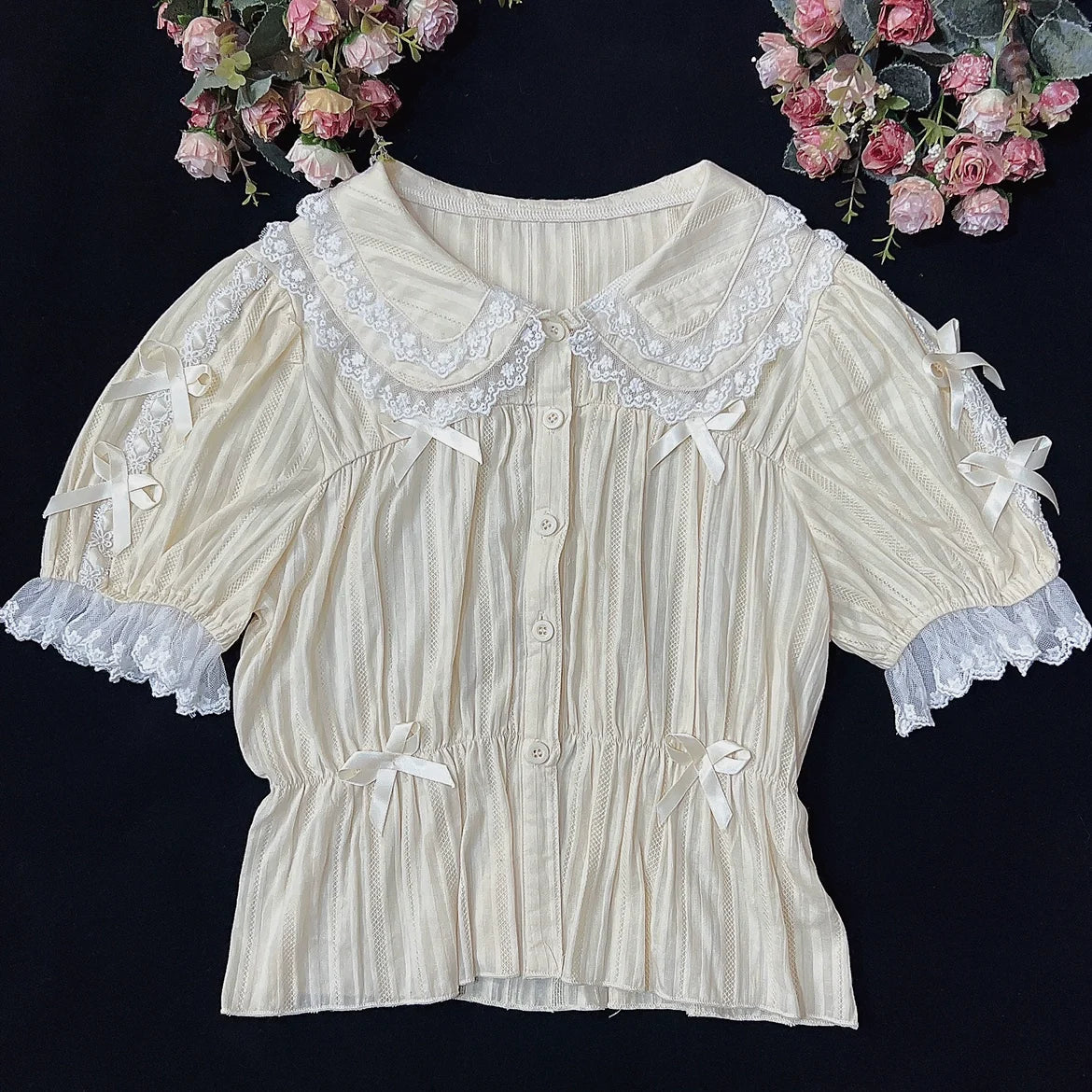 DMFS Lolita - Sweet Lolita Shirt Doll Collar - Blouse High-waisted Innerwear