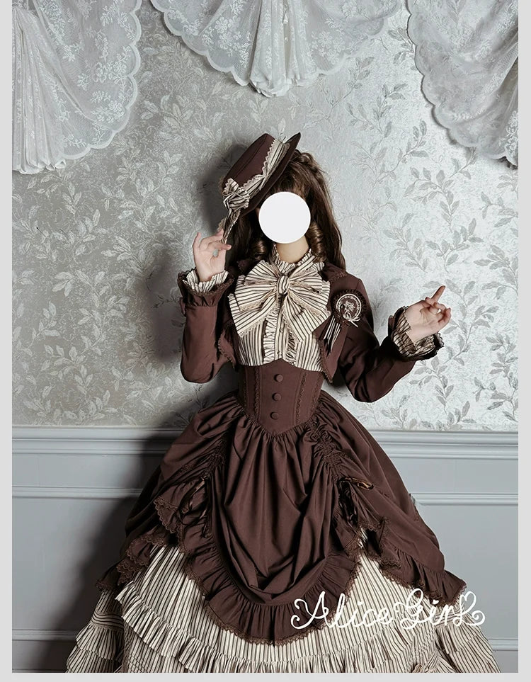 Alice Girl - Duke of Victoria - Classic Lolita SK & Overskirt Set
