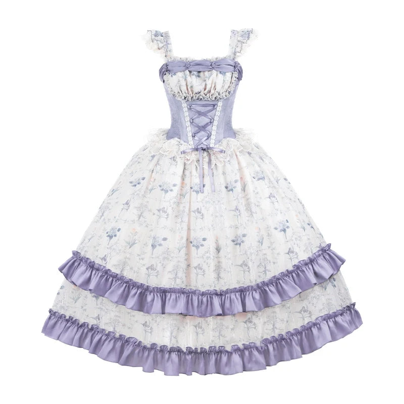 With PUJI - Iris Secret - Twins Lolita Summer Dress, Empire OP, Bodice JSK JSK Only S