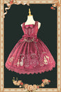 Individual Item / JSK - Red Velvet - Apricot Embroidery / S