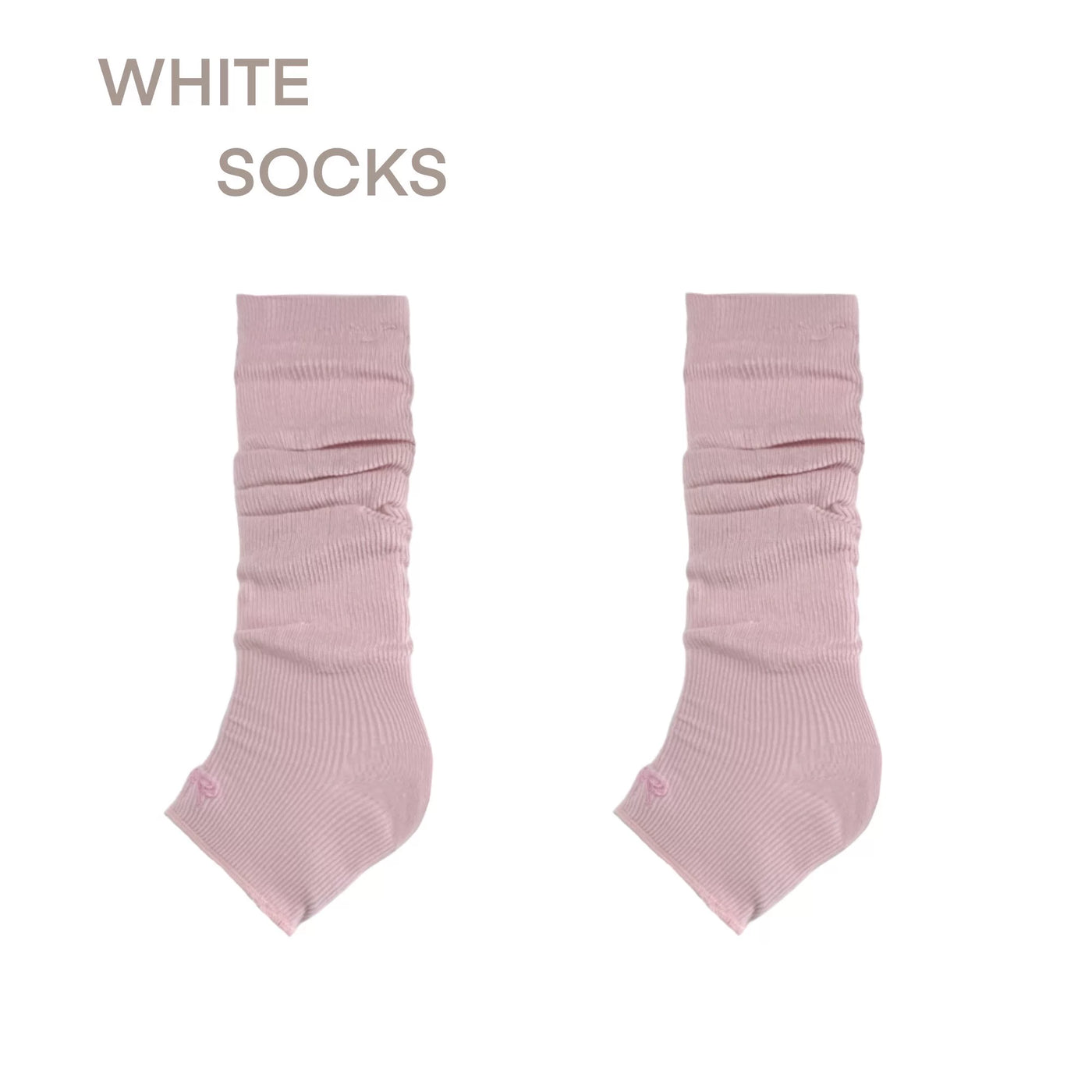 White Socks - Ballet Slouch - Footed Knitted Leg Warmers in Single or Multi-Pair Sets