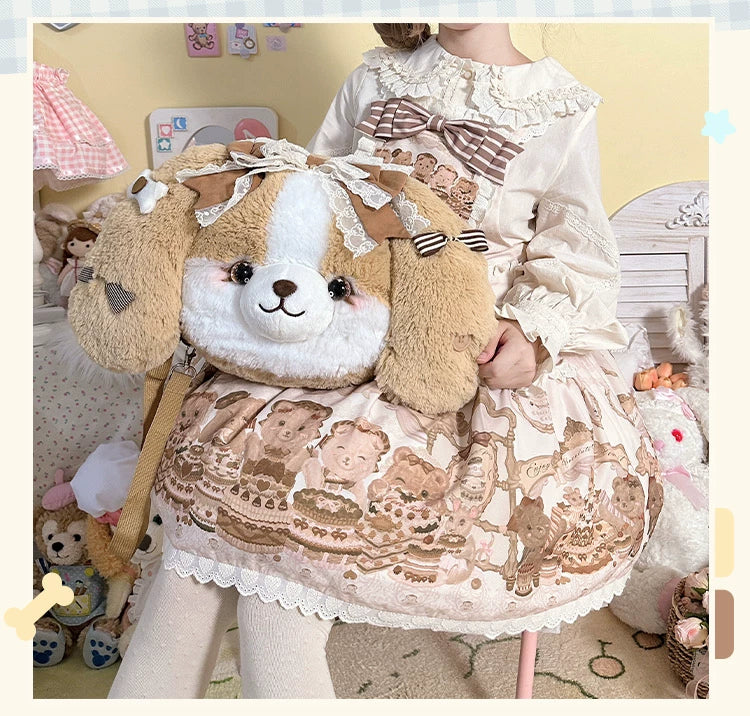Lolita - Plush Cocker Spaniel Puppy Novelty Backpack - Individually