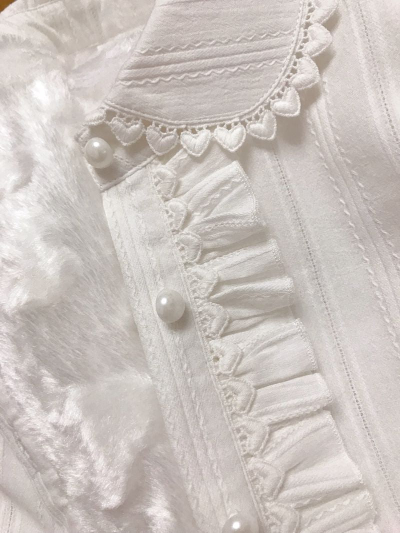 Yilia - Sweet Lolita Long Sleeve Blouse - Innerwear