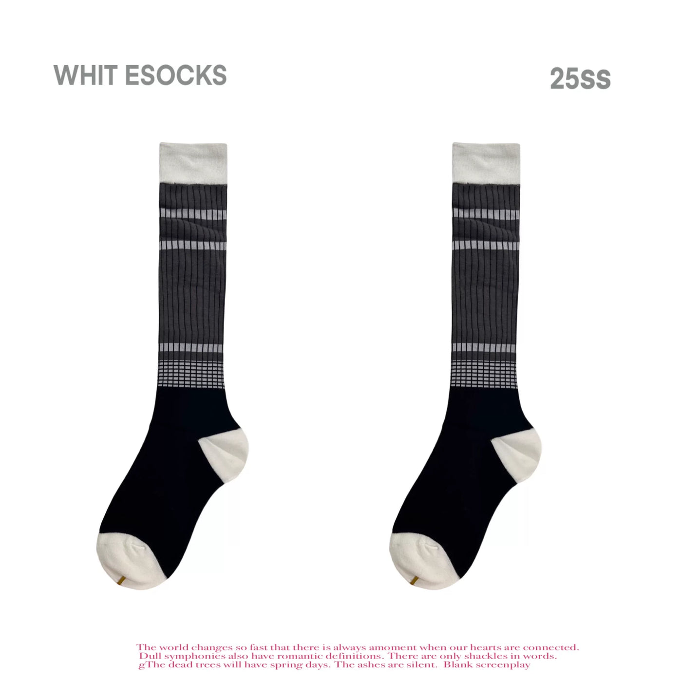 White Socks - Retro Color-Block - Mid-Calf Striped Socks in Single or Multi-Pair Packs