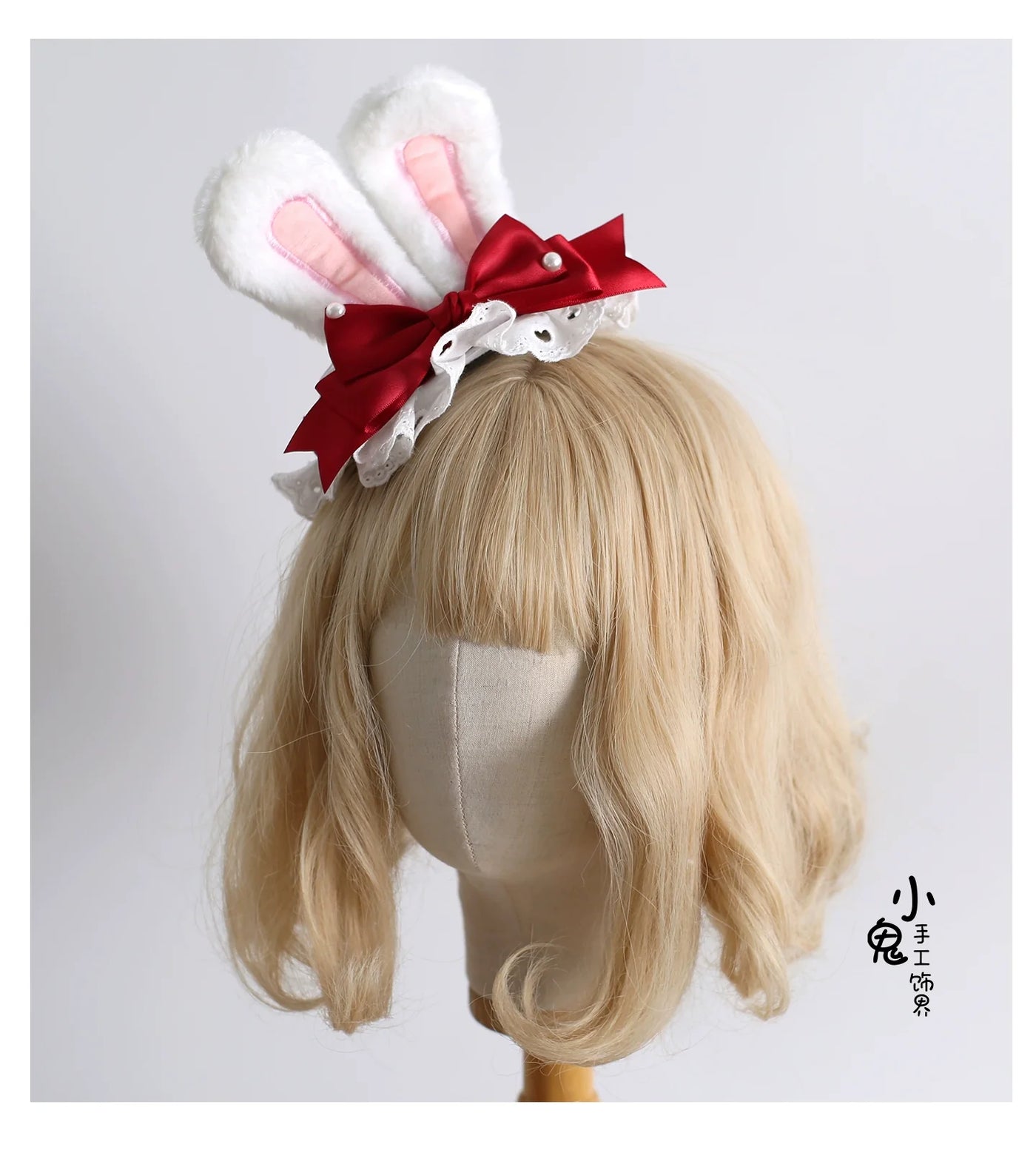Xiaogui - Sweet Lolita Headdress - Shapeable Bunny Ear Headwear