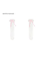 White, pink bow / One Size