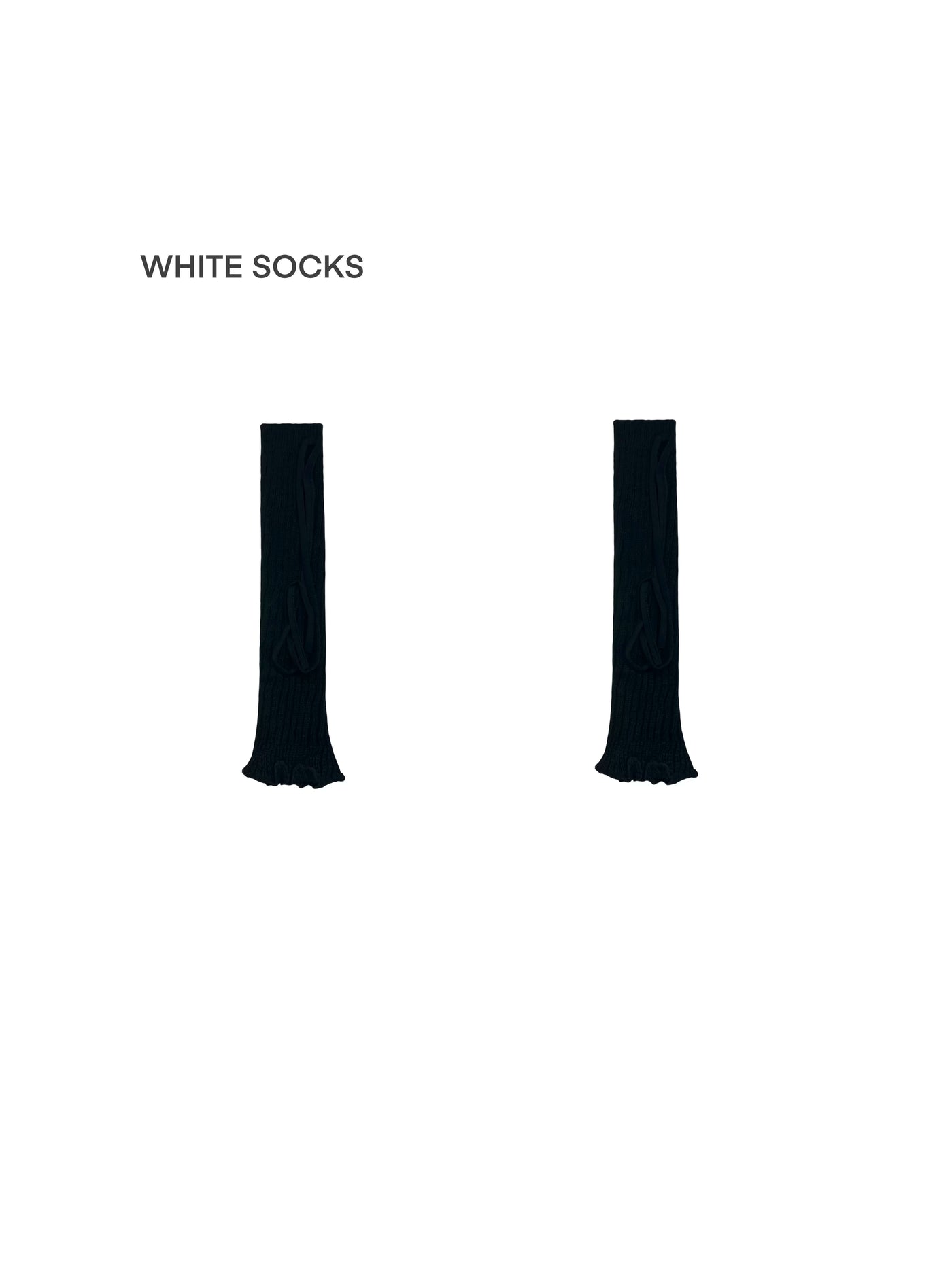 White Socks - Ballet Strap - Ribbed Leg Warmers with Wraparound Strap Details