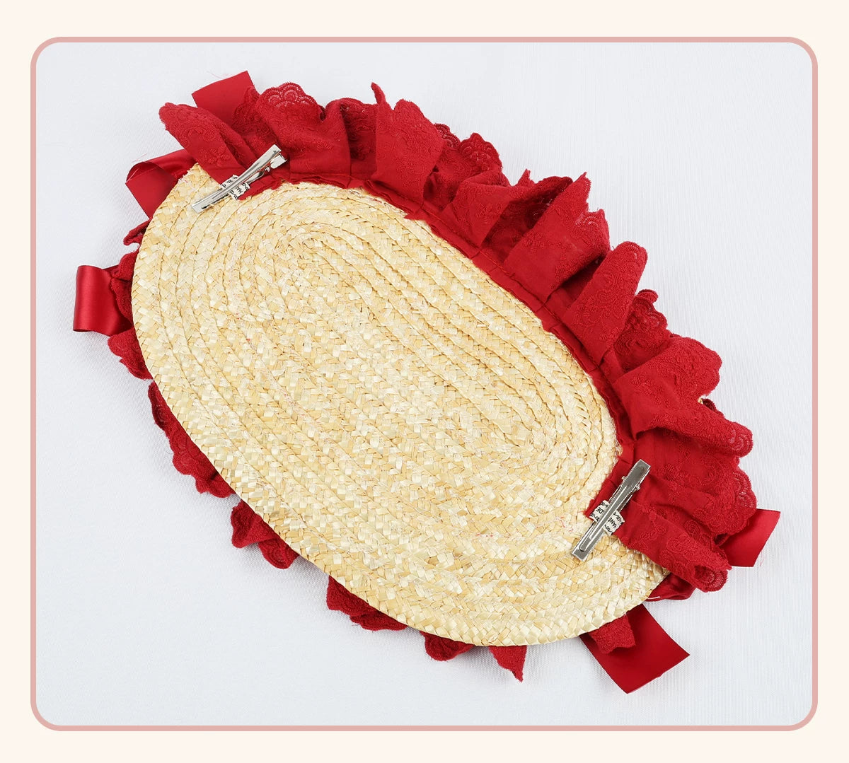 Stardust Rose - Rose Bow Collection - Headwear with red rose motifs
