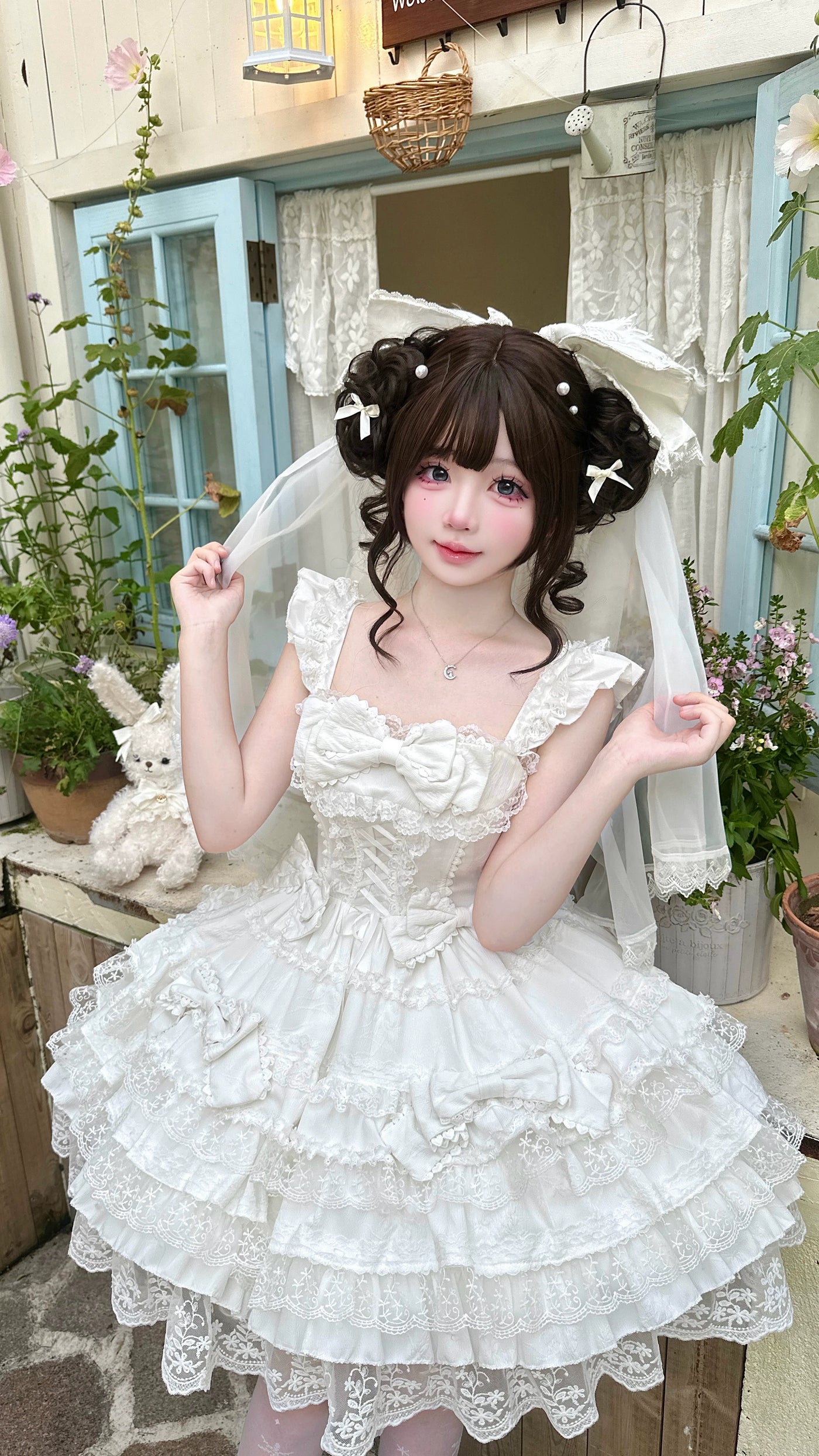 YoYo - Sea Salt Guava - Sweet Lolita summer jumper skirt with corset