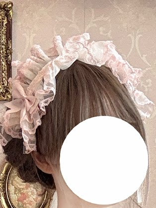 Zhijinyuan Shimmering Gift Box Accessories — Pink lace headdress