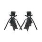 Gray Bow Edge Clip Pair (One Size, select M), In Stock / S