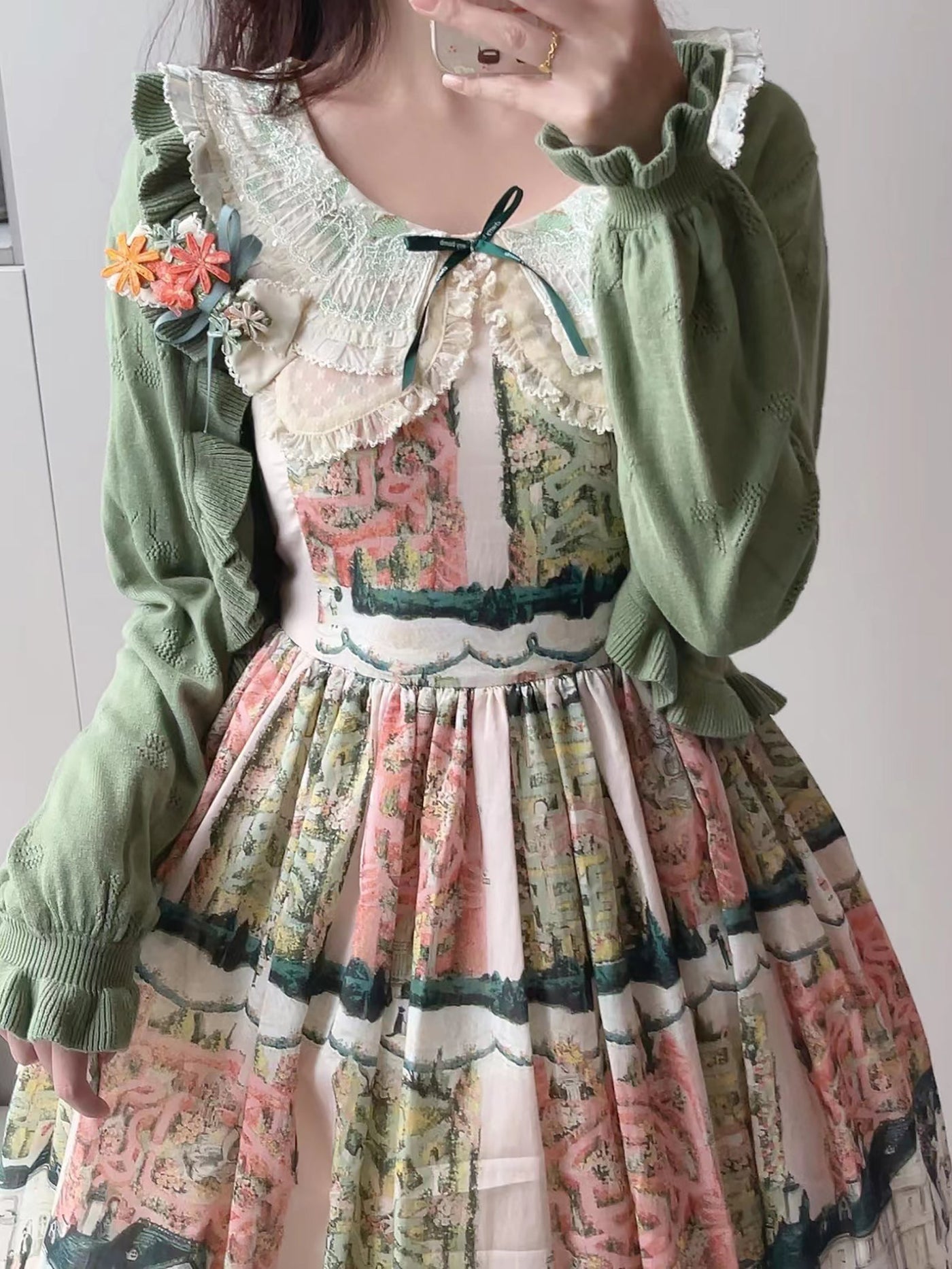 Sweet Lolita Coat Long-sleeved Cotton Cardigan (large small) 4470:162574