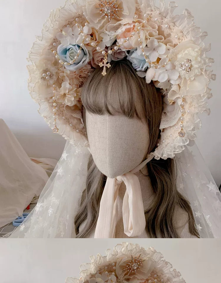 Lolita - Bridal Tea Party - Necklace or Veiled Hat