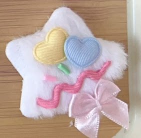 Golden Pikaka - Pastel Star Hair Accessories - Fluffy Star Hair Clip