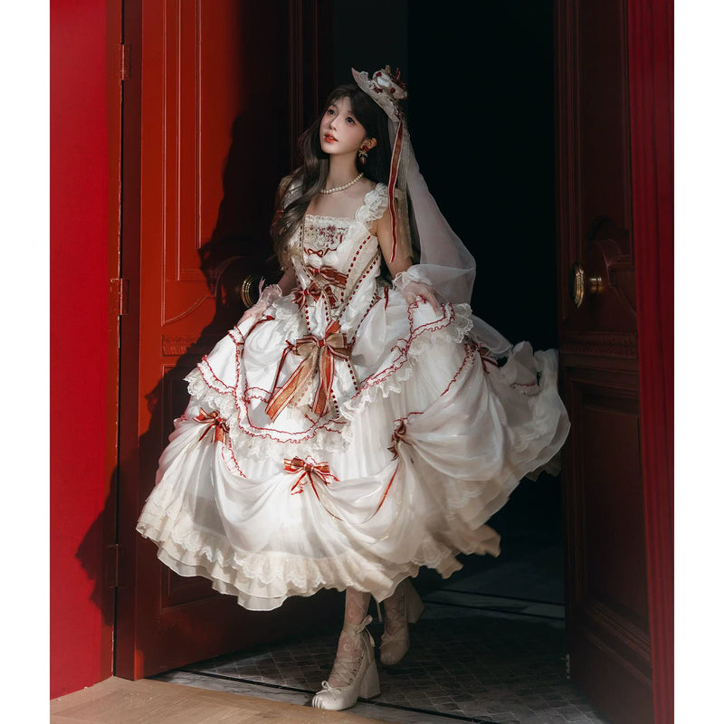 Dream Island - Little Cake - Sleeveless sweet bridal lolita jumper