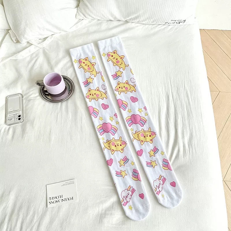 Fantasy Doll - Sweet Character - Over-the-Knee Socks with Character Prints