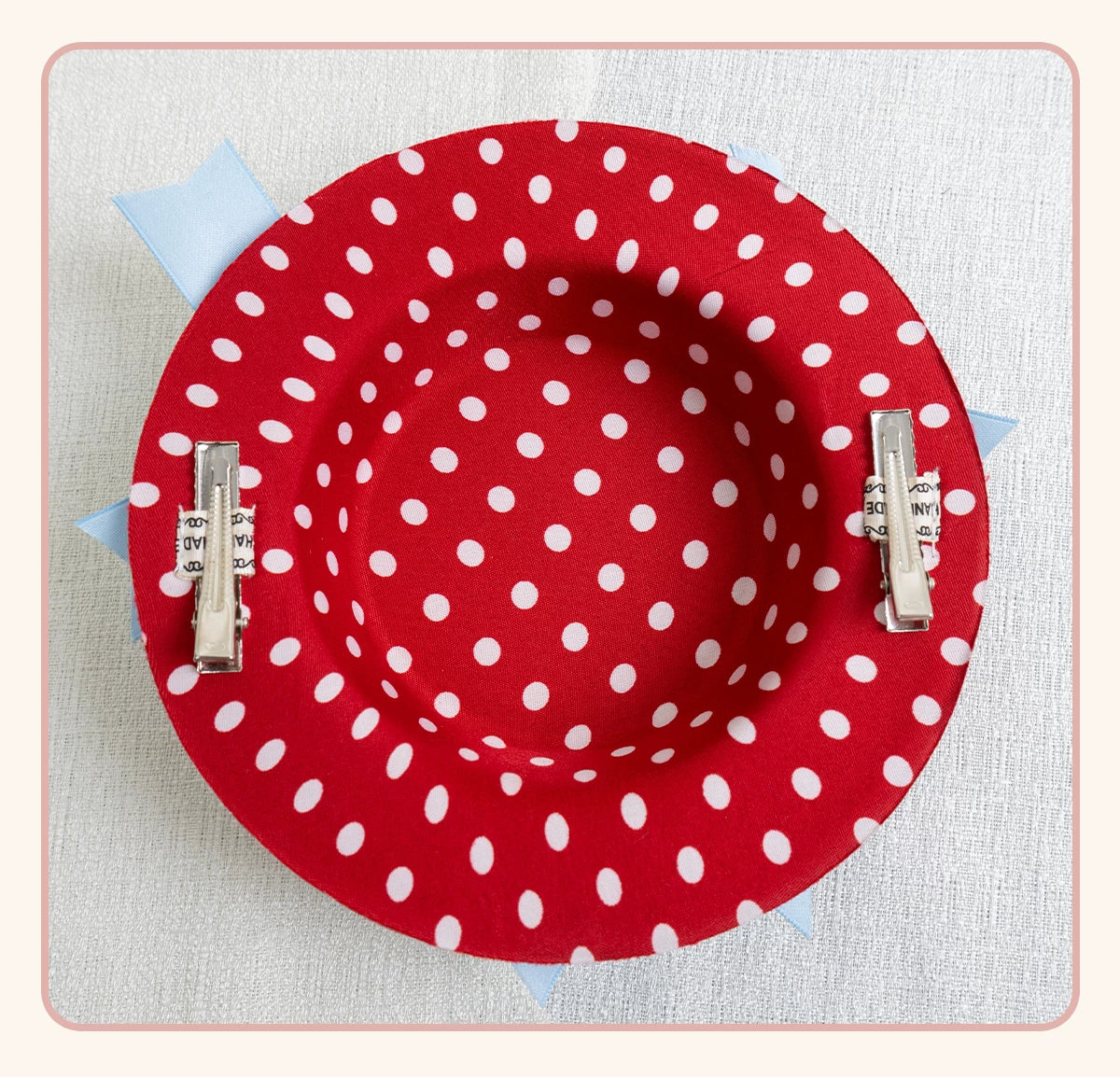 Stardust Rose - Strawberry Polka Dot - Six-Style Headwear Selection with Ice-Blue Ribbons