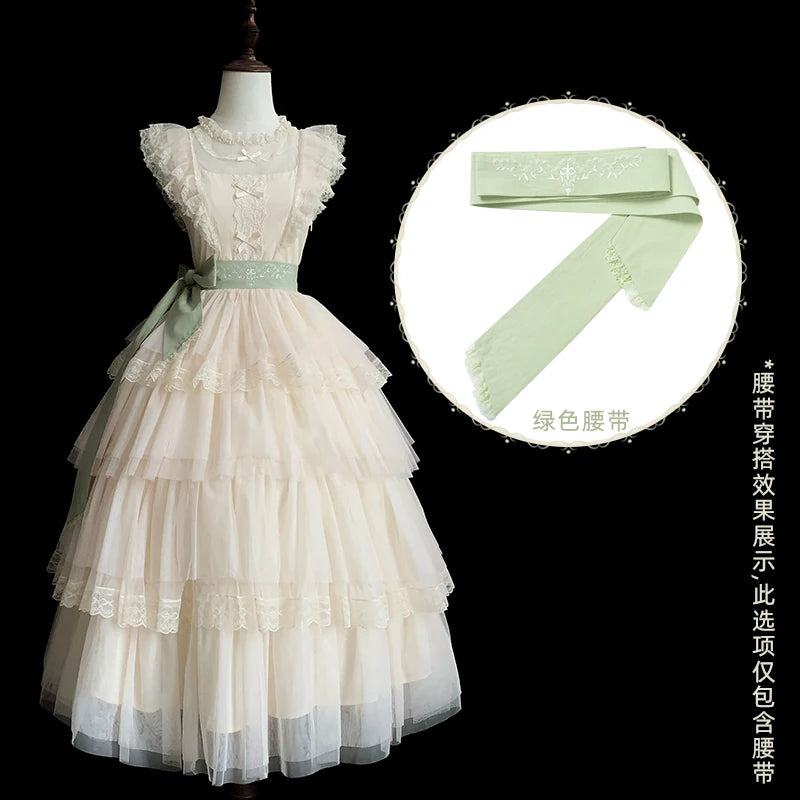 With PUJI - Ivory Tower - Classic Lolita Dress Collection, Full Skirt detail view 25