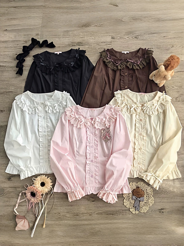 Ruffled Doll Collar Lolita Blouse - main view