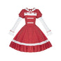 Lace round-neck long-sleeve polka dot OP Pre-order in stock / S