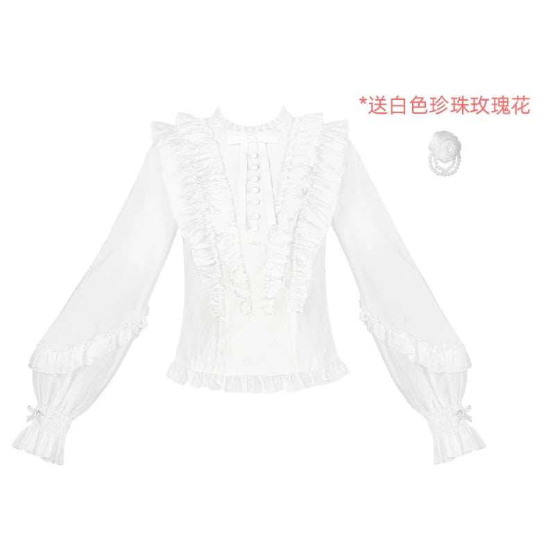 With PUJI - Miss Laura Blouse - Classic Lolita Blouse detail view 9