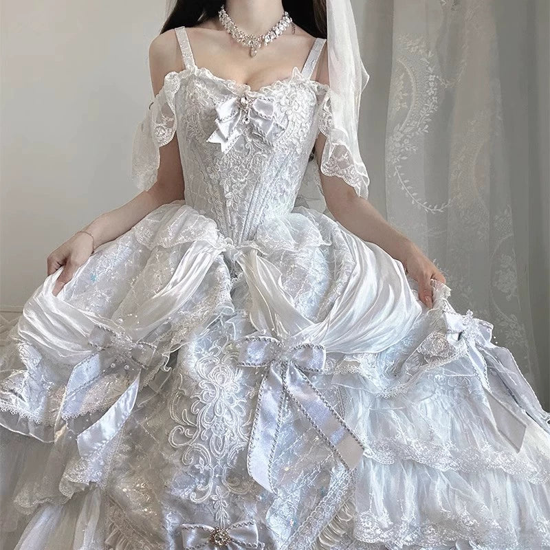 Snow Meow -  Wedding Japanese Style Sweet Princess Gown Daily Outfit
