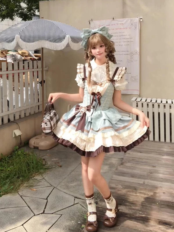 Creamy - Mint Chocolate Princess - JSK Set with a Short-Sleeve Blouse