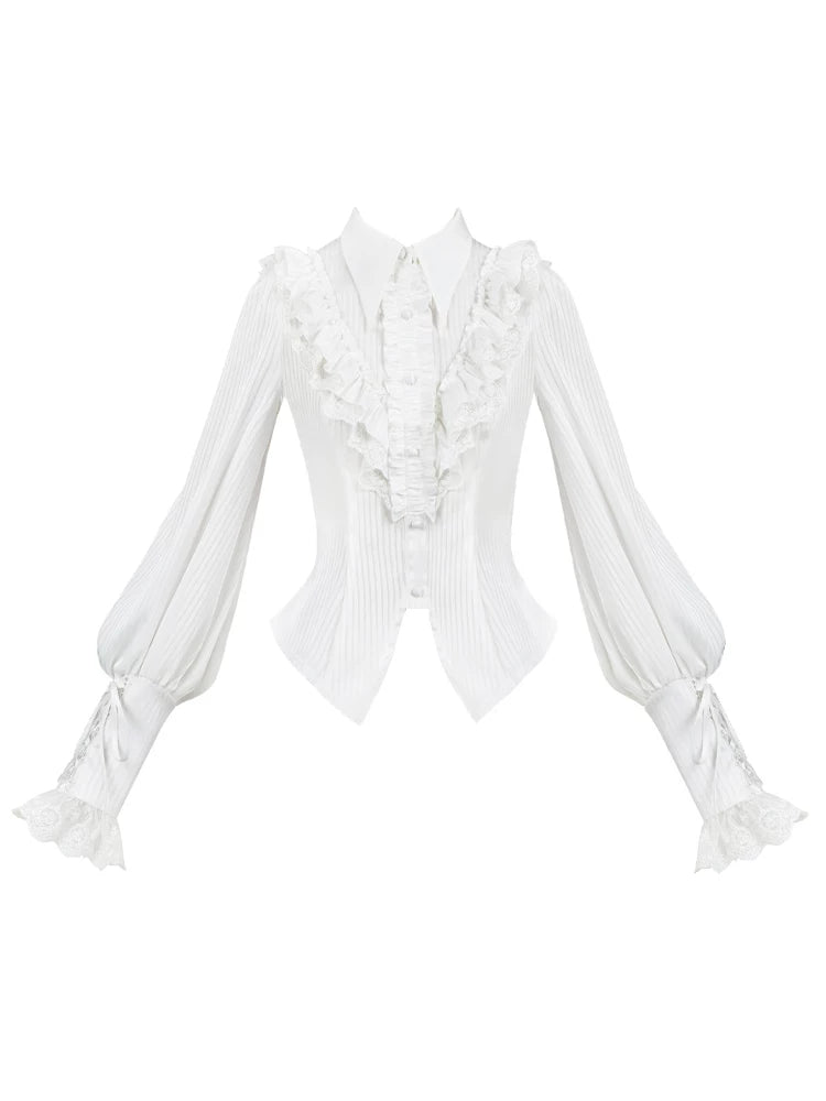 With PUJI - Charlotte - Gothic Lolita Blouse detail view 5