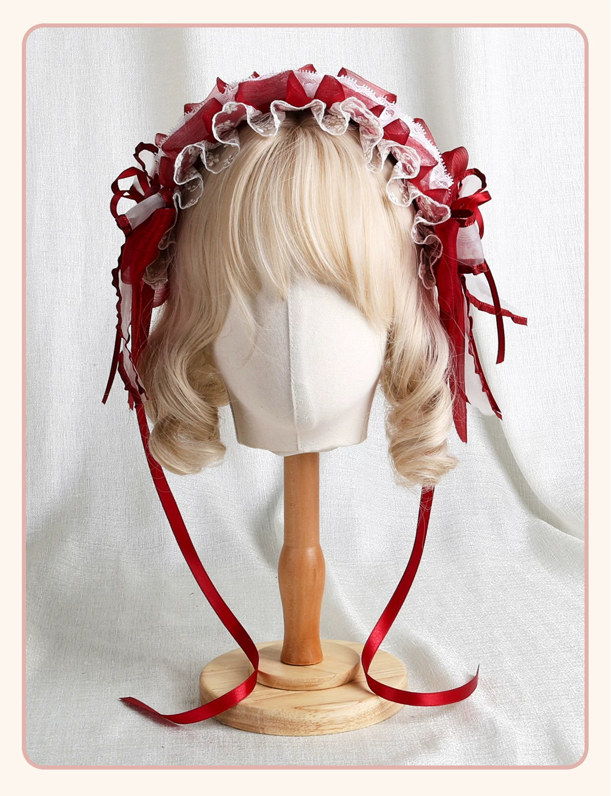 Stardust Rose - Rose Bow Collection - Headwear with red rose motifs