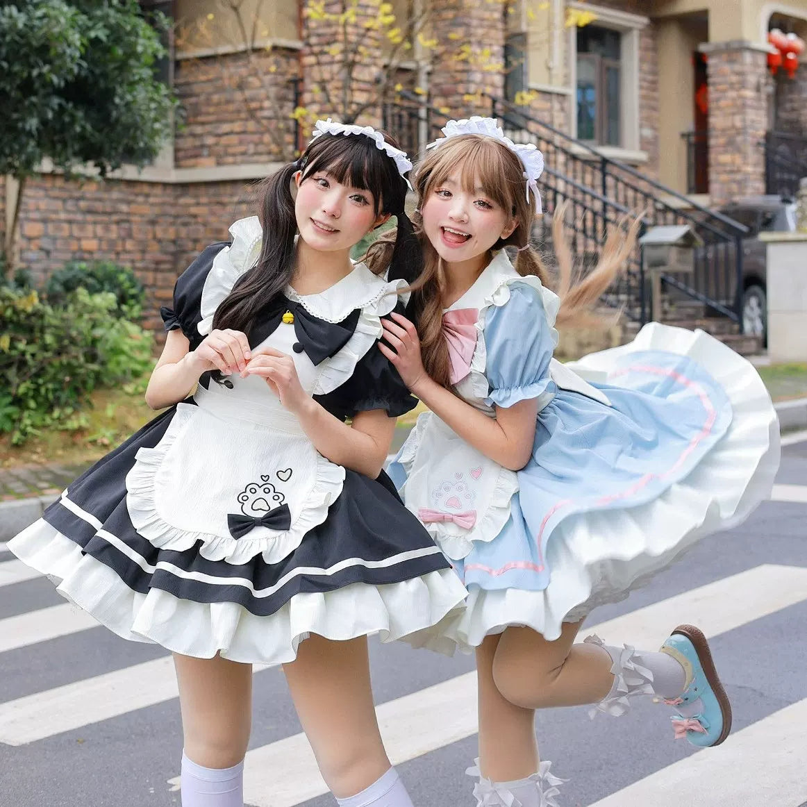 Thousand Wood - Cat Café - OP Dress with Ruffled Apron
