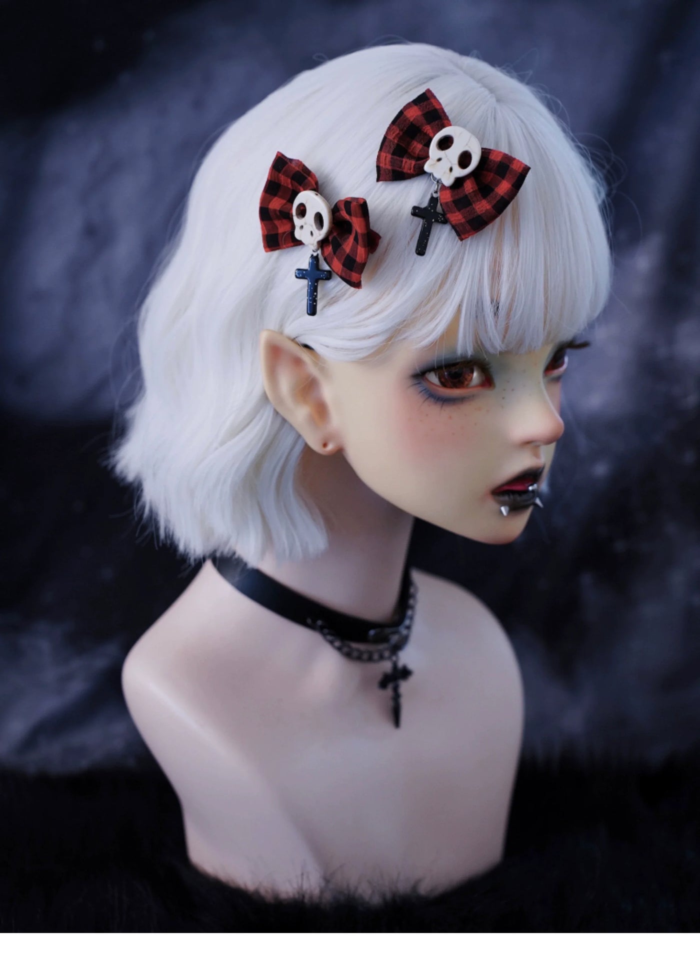 Strange Sugar - Gothic Hair Accessories Set Skulls - Sharks Lolita Clips Headbands Headwear