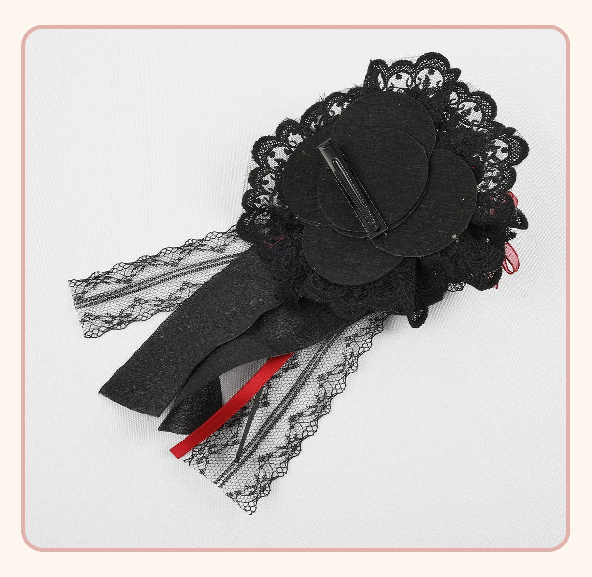 Stardust Rose - Rose Covenant - Lolita Accessories with Red Roses and Black Lace