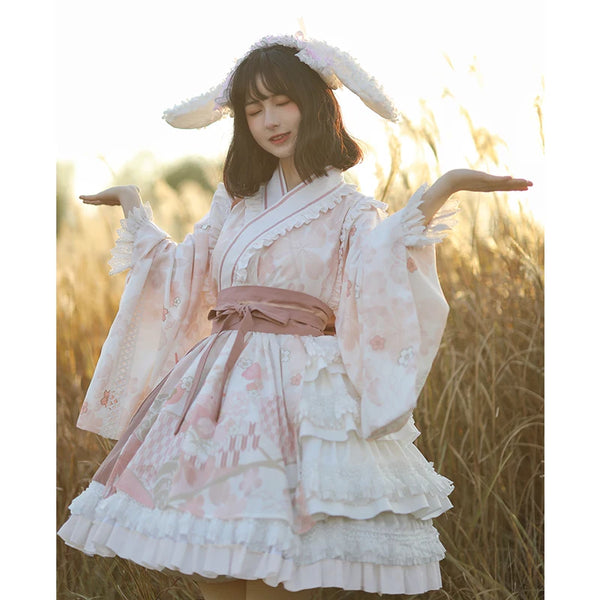 With PUJI - Xiaochunrihe - Wa Lolita OP Dress product view