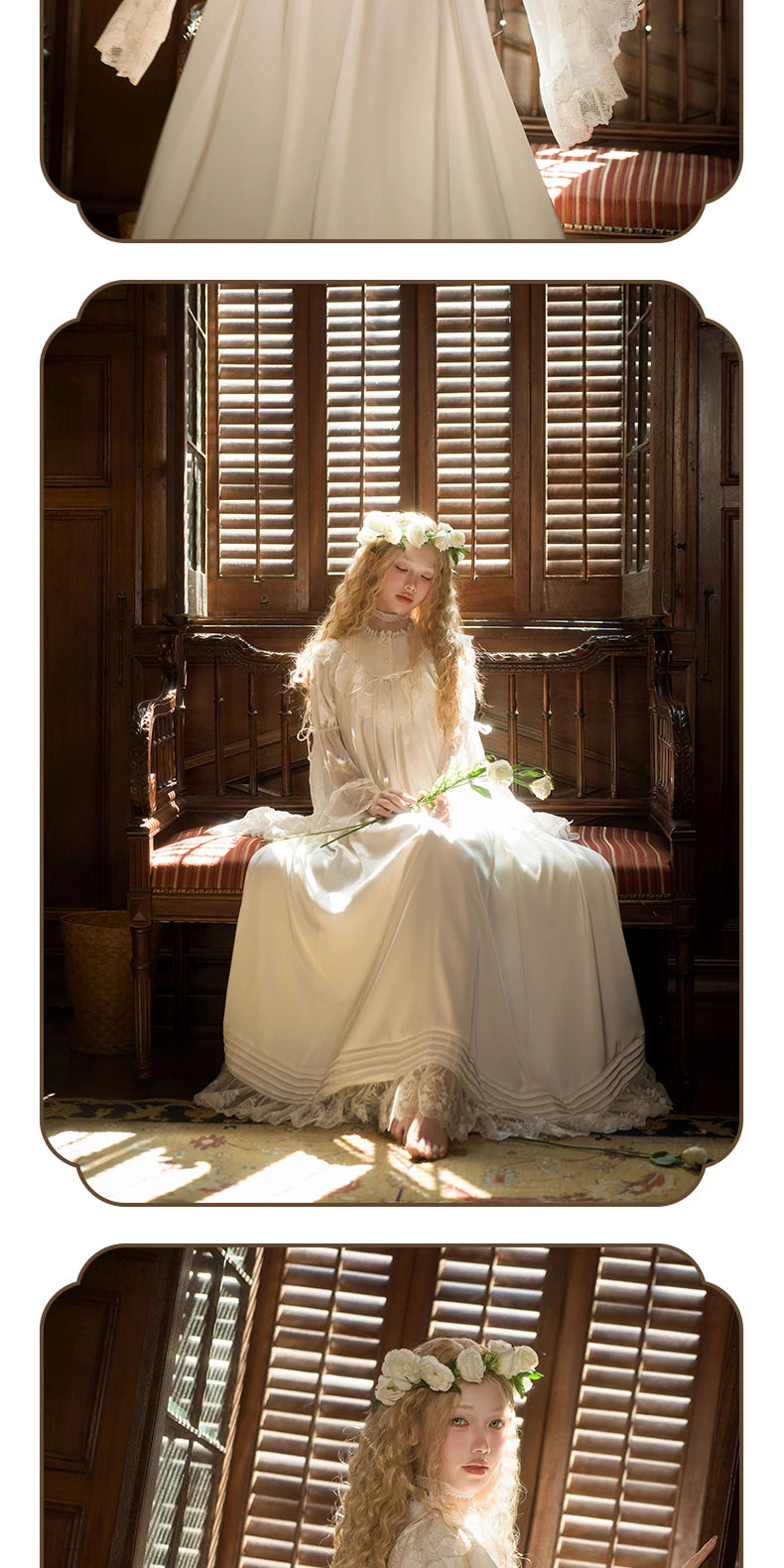 Inmorelli - Jasmine Manor - Edward OP dress with flared lace cuffs