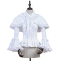 White shirt two-piece set, detachable shawl / S