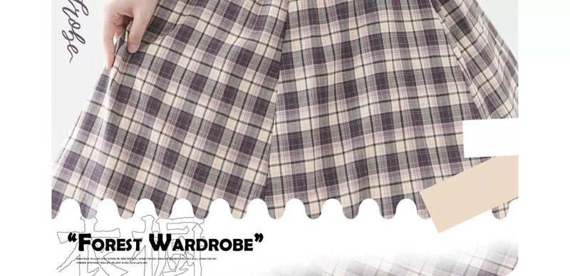 Forest Wardrobe - Clear Sky Forest - Vintage Plaid Panelled Dress - 6