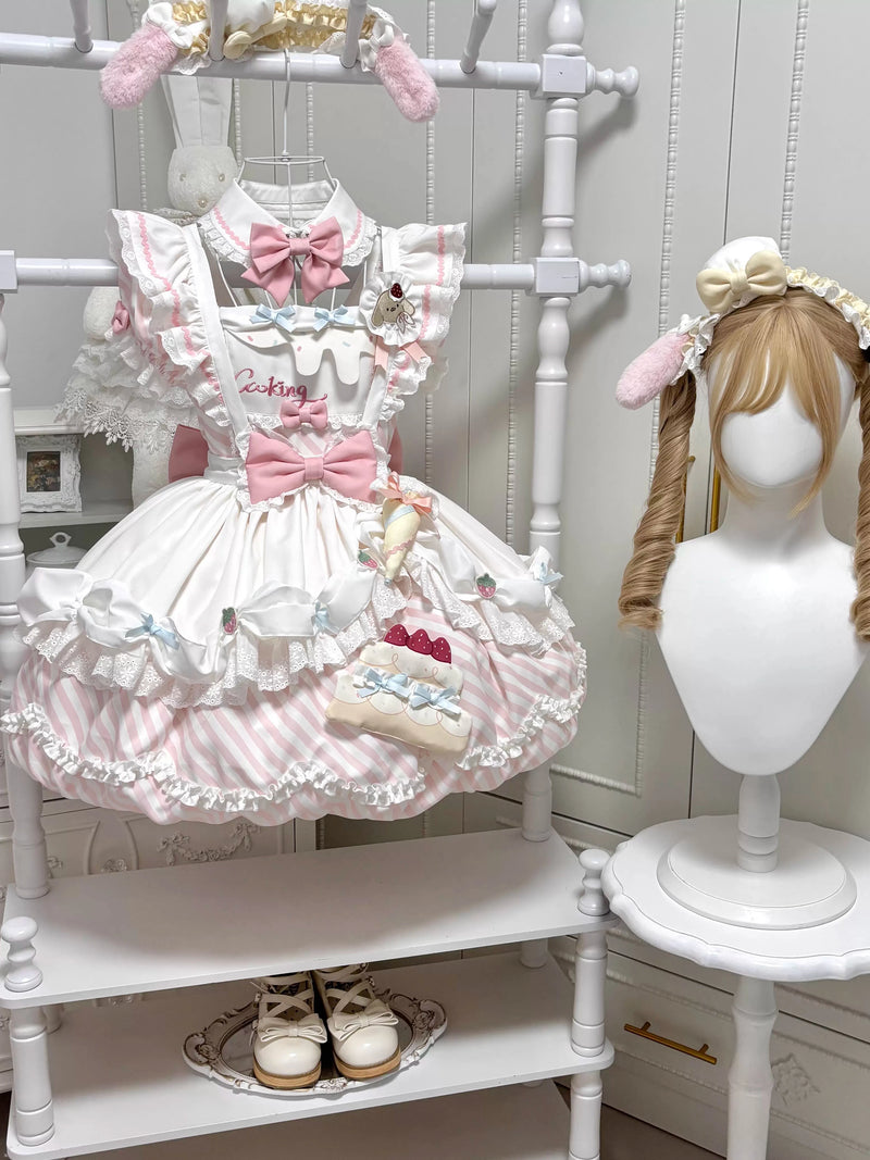 Sweet Tea Girl - Sweetheart Cake Lolita - Short-sleeved Sweet Lolita