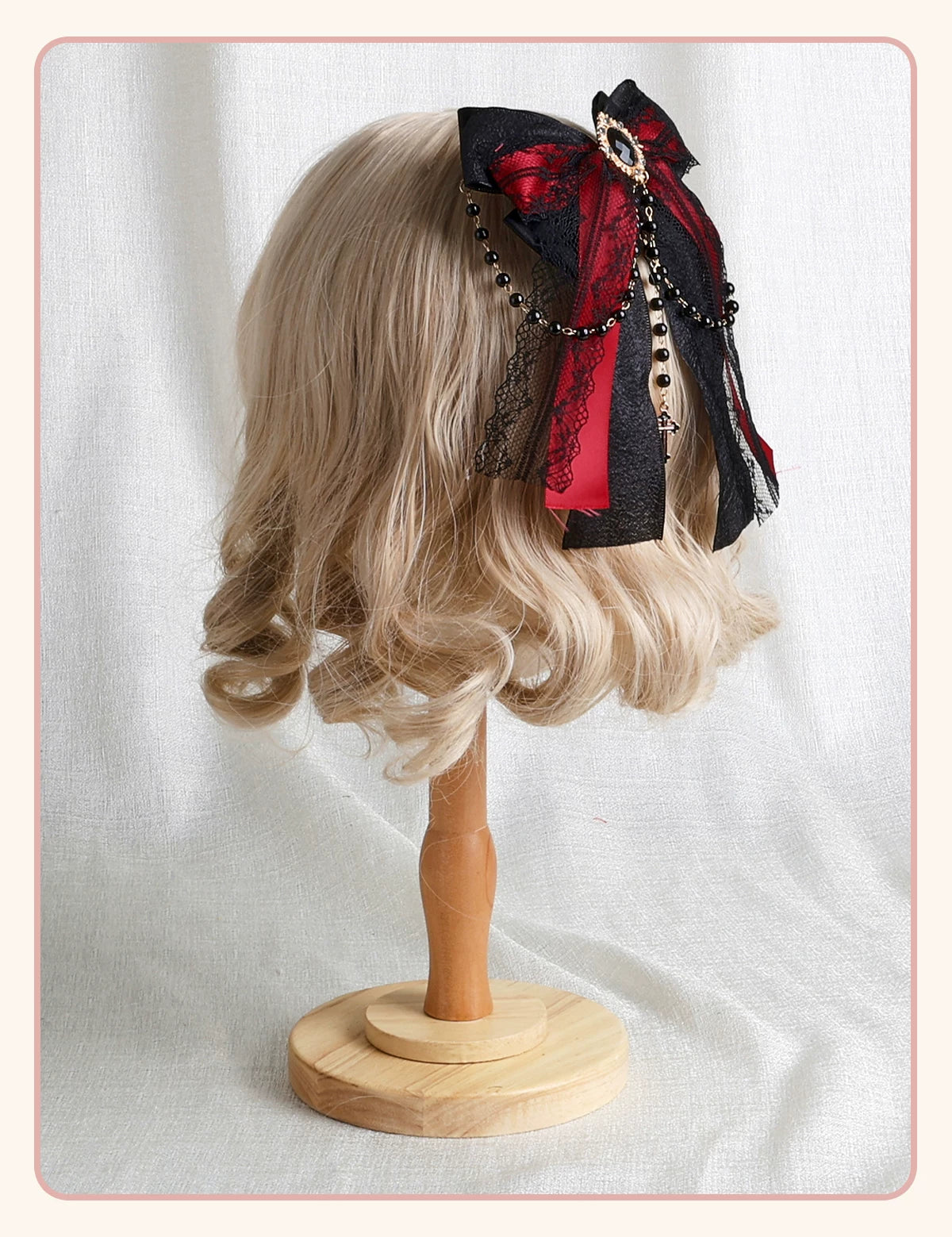 Stardust Rose - Rose Covenant - Lolita Accessories with Red Roses and Black Lace