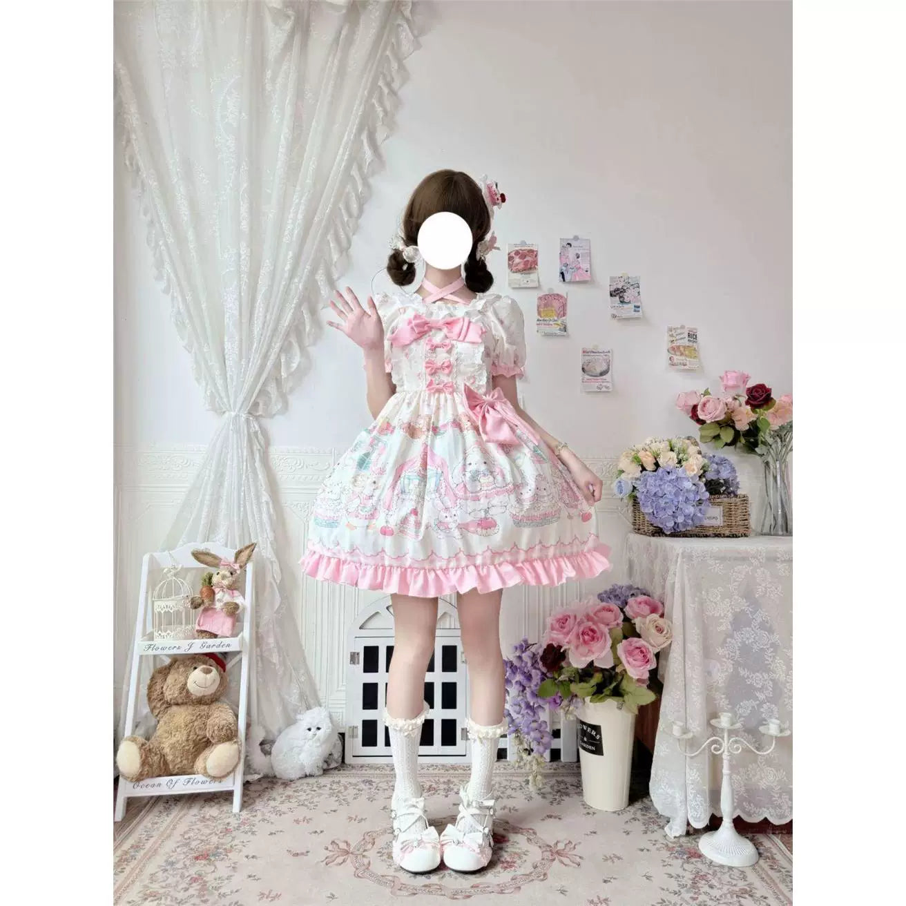 Sweetheart Dream Machine - Afternoon Sweet Dream - Layered-Ruffle One-Piece Dress
