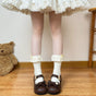 Beige polka-dot small bow / One Size