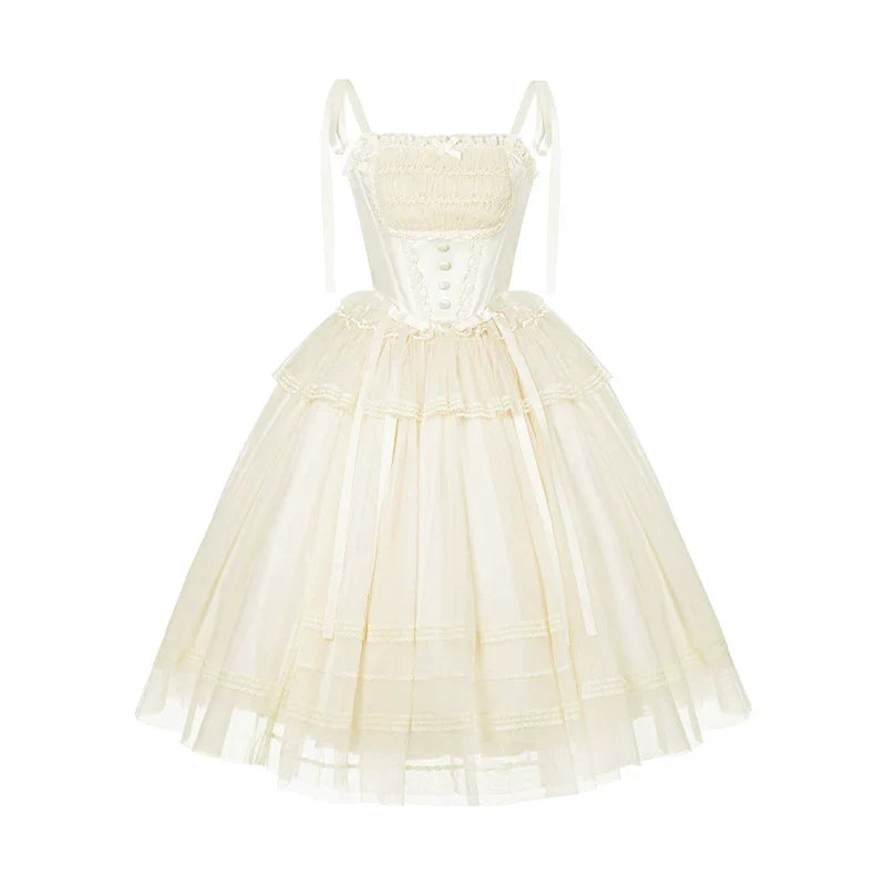Confession Poem - Classic Lolita Corset JSK Set, Lace & Bows 45145:835923