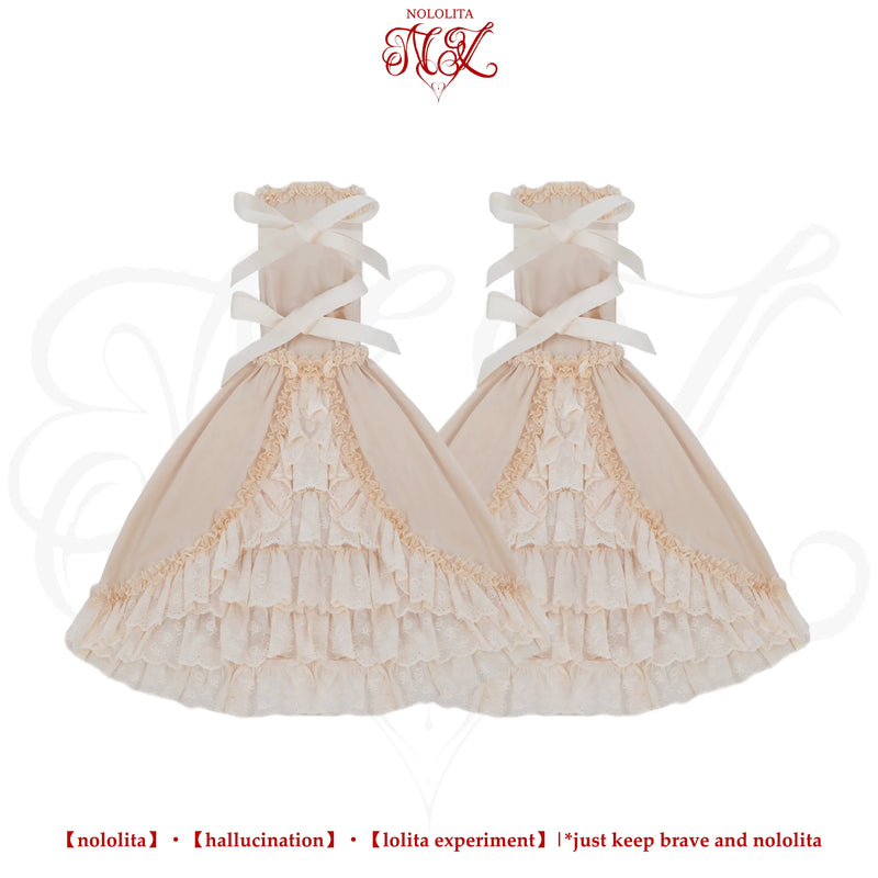 Nololita - Nightingale - Doll-Collar Blouse with Sleeve, Bow Tie and Lace Sock Options - option image