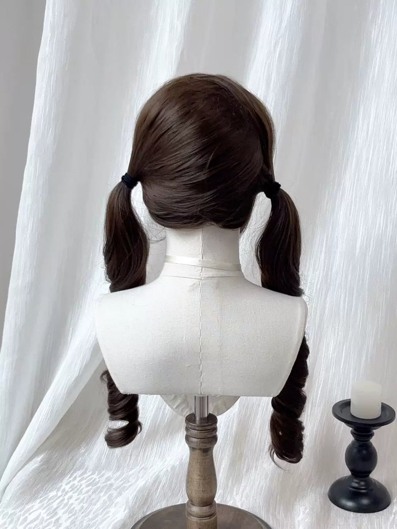 Kunkun Fish hazelnut grey-brown twin-tail wig - view 3