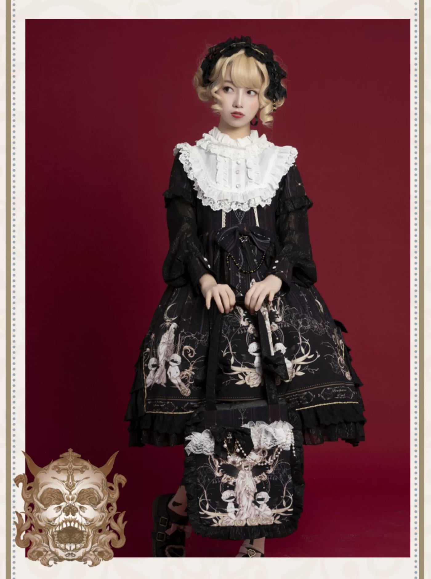 OCELOT - Chiffon Classic Lolita OP Dress - Long Sleeve OP Dress