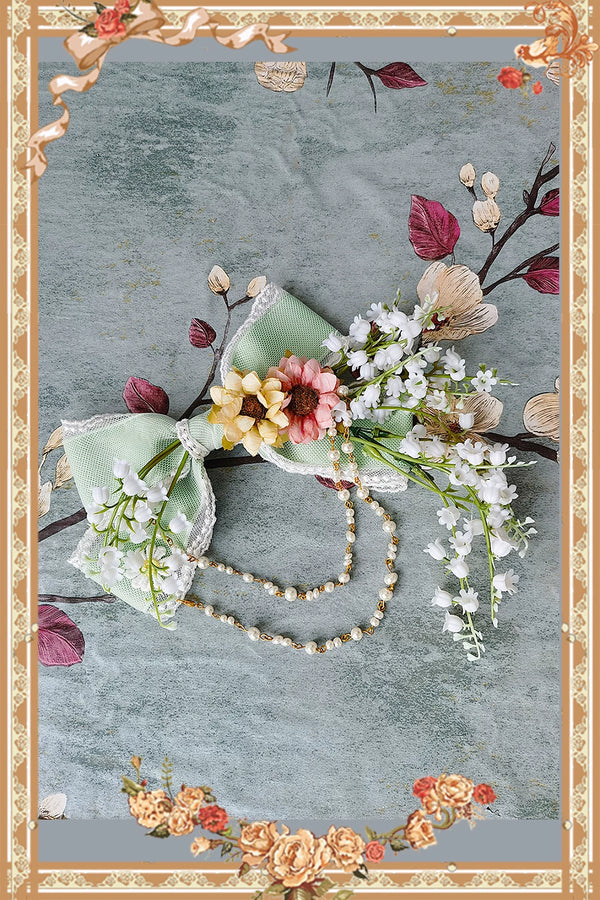 Infanta - Tulip - Floral Brooches & White Headscarf