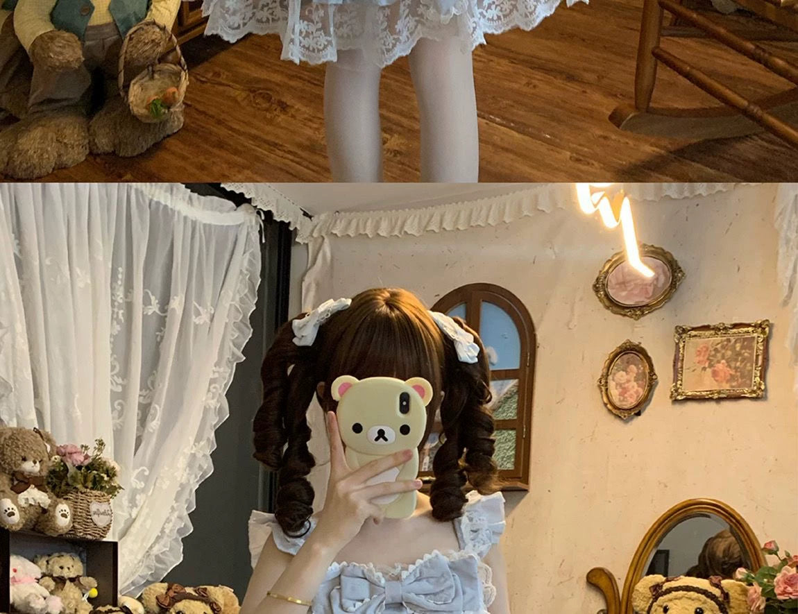 YoYo - Sea Salt Guava - Sweet Lolita summer jumper skirt with corset