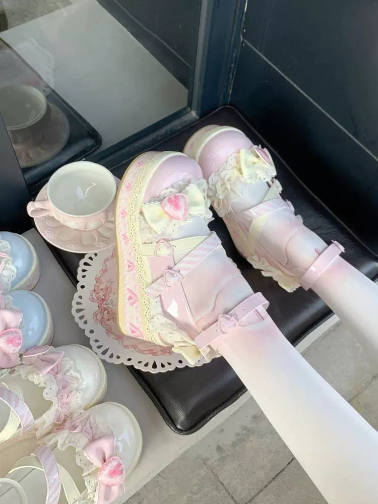 Aimee - Strawberry Limited - Platform Shoes with 3D Strawberry Cake Print - product detail 7