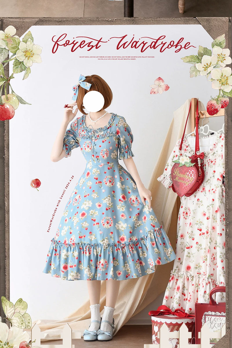 Forest Wardrobe - Early Summer Berry Storybook - Classic Lolita OP Dress - 6