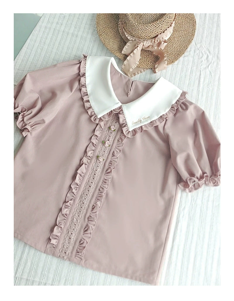 EESSILY - Little Gardener - Embroidered Blouse and Adjustable JSK Set - detail view 6
