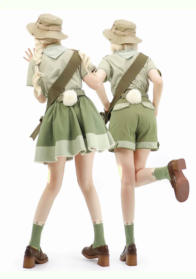 Baozi Pig - Rabbit Spring Outing - Shirt, Skirt or Pants Separates with Rabbit Details